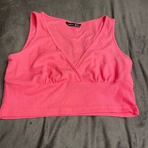 Pink Cropped Tank Top